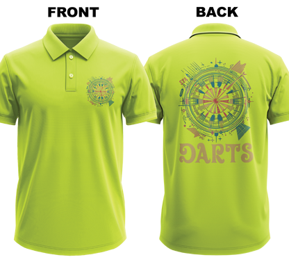 Drifit Polo Shirt: Colorful Darts (Front & Back)