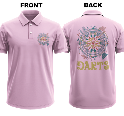 Drifit Polo Shirt: Colorful Darts (Front & Back)