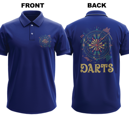 Drifit Polo Shirt: Colorful Darts (Front & Back)