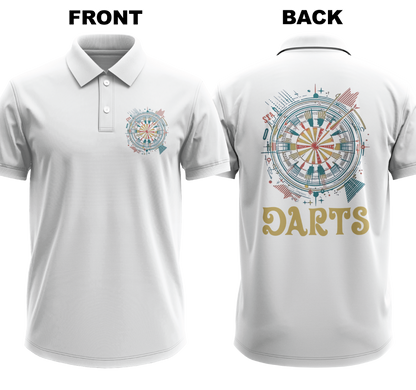Drifit Polo Shirt: Colorful Darts (Front & Back)