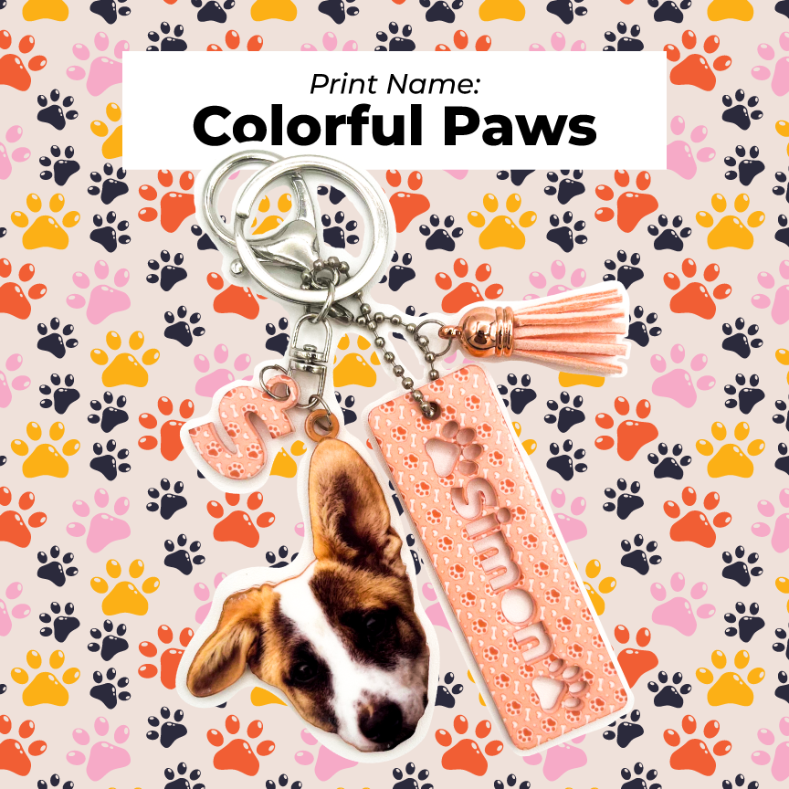 Acrylic Pet Bag Charm: Dog Tassel Set