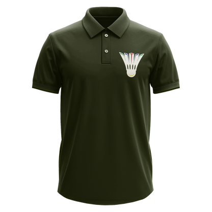 Drifit Polo Shirt: Colorful Shuttlecock Pocket