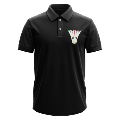 Drifit Polo Shirt: Colorful Shuttlecock Pocket