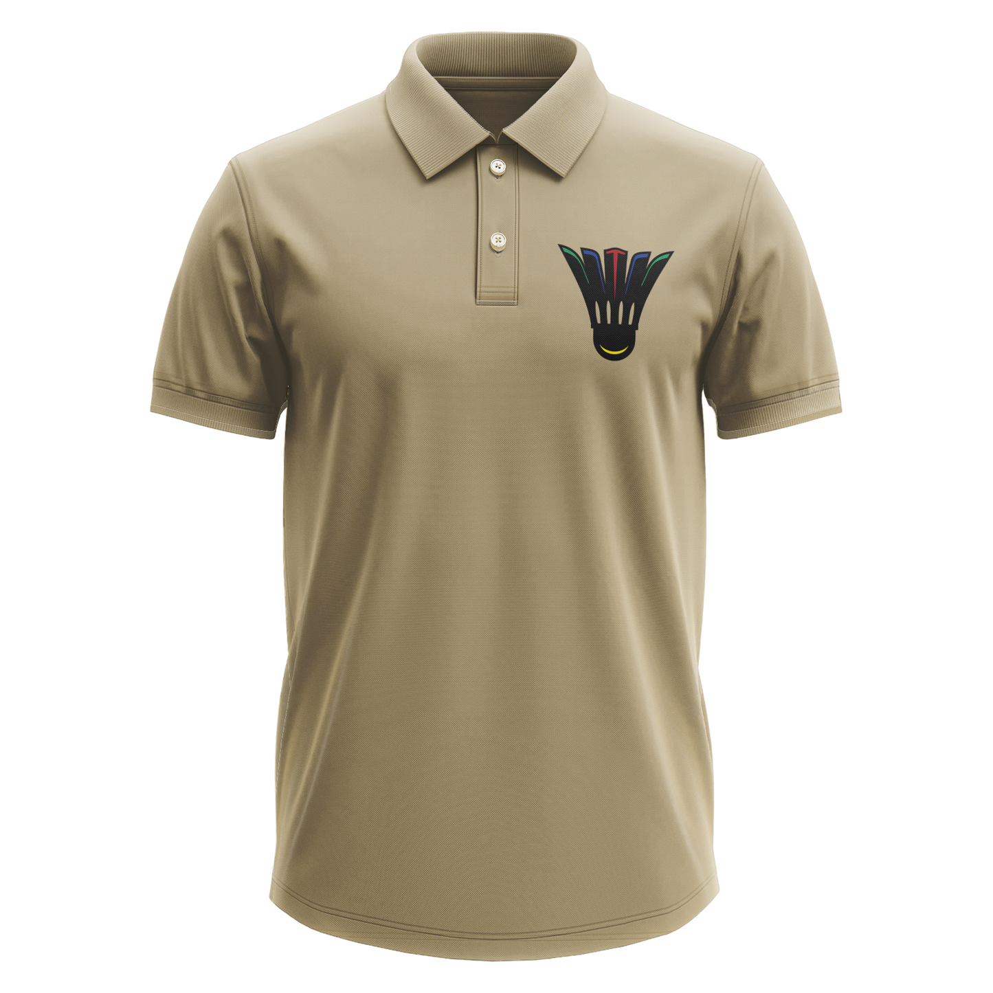 Drifit Polo Shirt: Colorful Shuttlecock Pocket