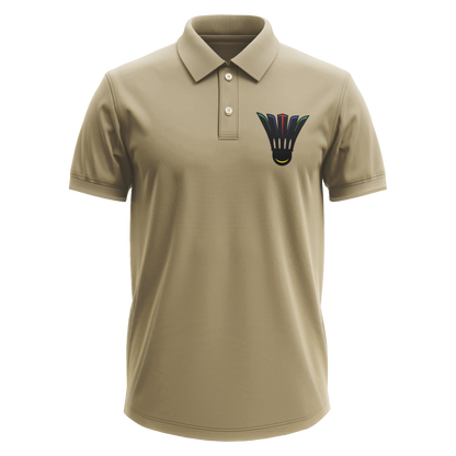 Drifit Polo Shirt: Colorful Shuttlecock Pocket