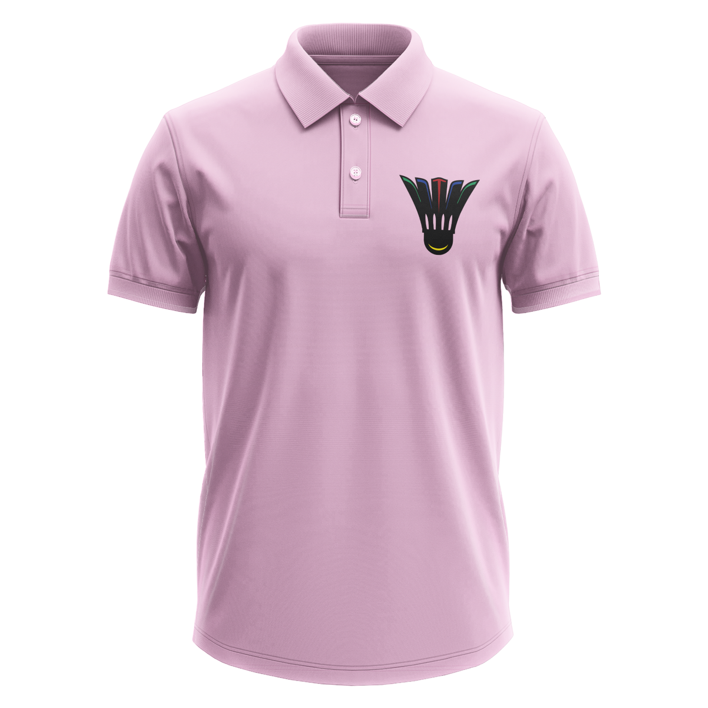 Drifit Polo Shirt: Colorful Shuttlecock Pocket