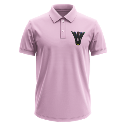 Drifit Polo Shirt: Colorful Shuttlecock Pocket