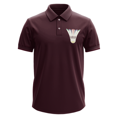 Drifit Polo Shirt: Colorful Shuttlecock Pocket