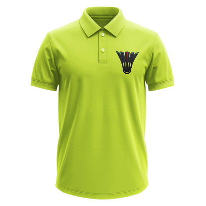 Drifit Polo Shirt: Colorful Shuttlecock Pocket