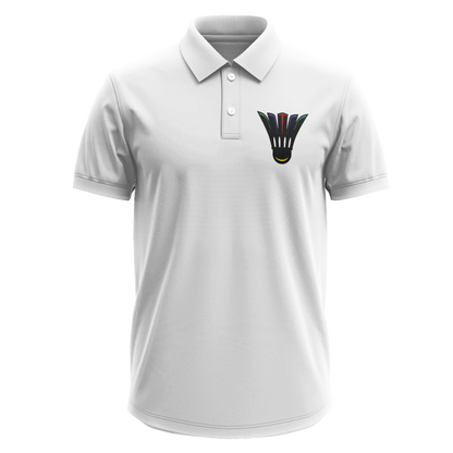 Drifit Polo Shirt: Colorful Shuttlecock Pocket