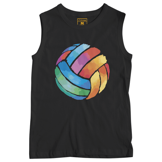 Sleeveless Drifit Shirt: Colorful Volleyball
