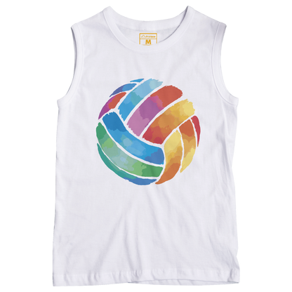 Sleeveless Drifit Shirt: Colorful Volleyball