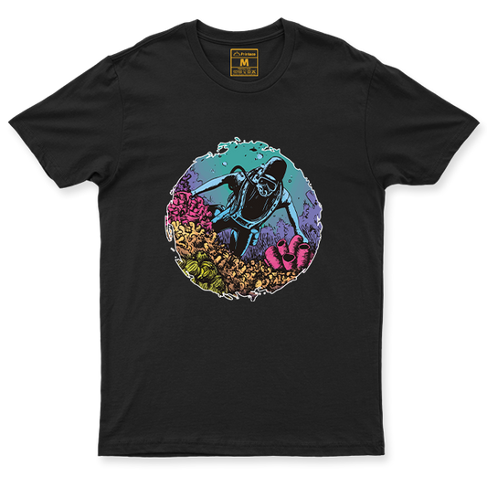 Drifit Shirt: Coral Reef Diver