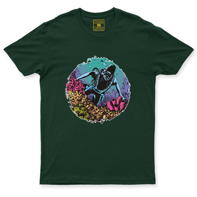 Drifit Shirt: Coral Reef Diver
