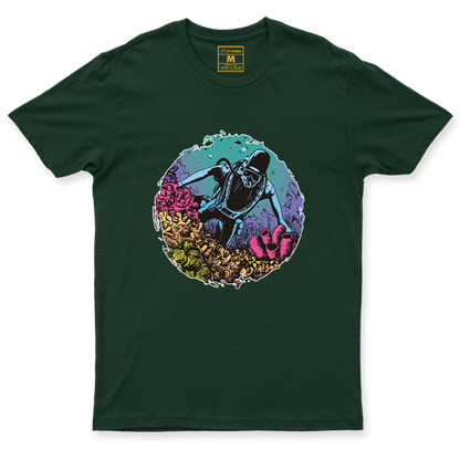 Drifit Shirt: Coral Reef Diver