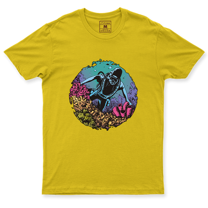 Drifit Shirt: Coral Reef Diver