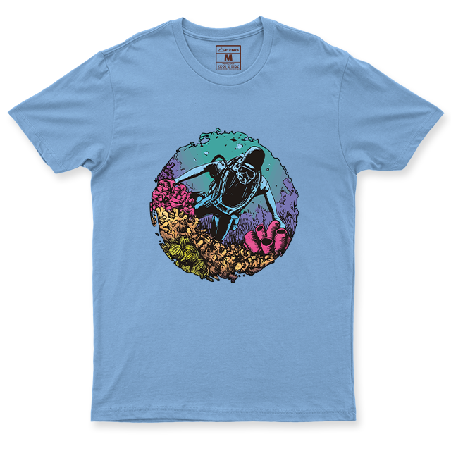 Drifit Shirt: Coral Reef Diver