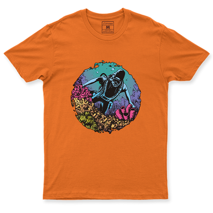 Drifit Shirt: Coral Reef Diver