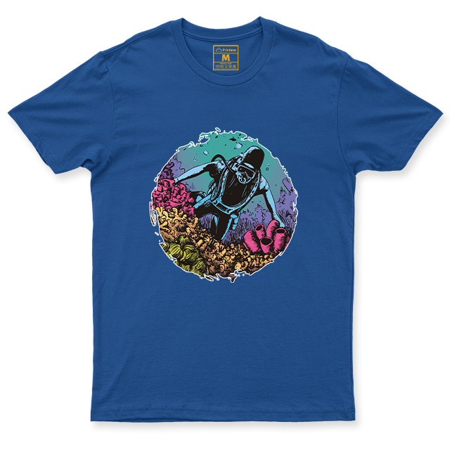 Drifit Shirt: Coral Reef Diver