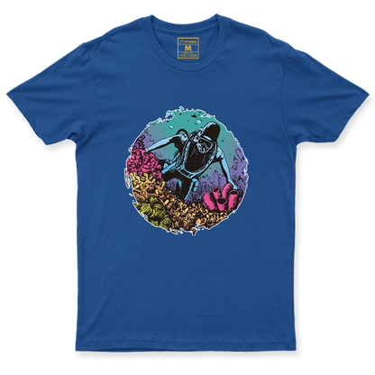 Drifit Shirt: Coral Reef Diver