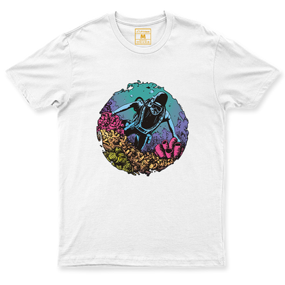 Drifit Shirt: Coral Reef Diver
