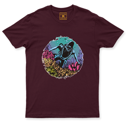 Drifit Shirt: Coral Reef Diver