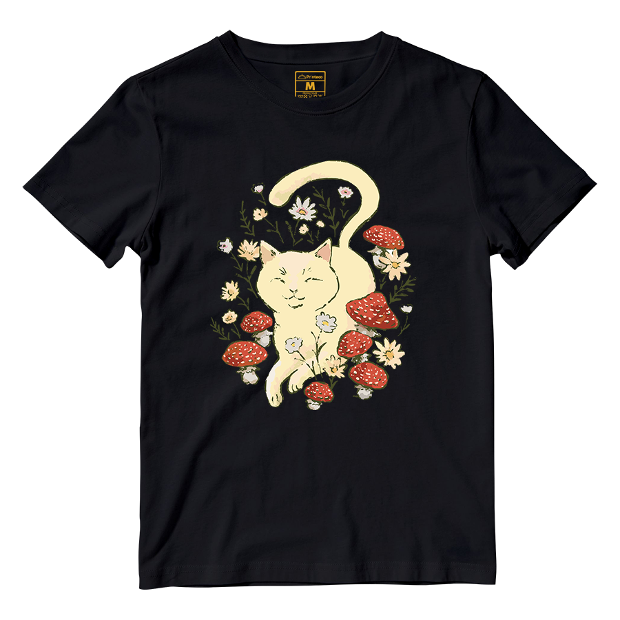 Cotton Shirt: Cottagecore Cat