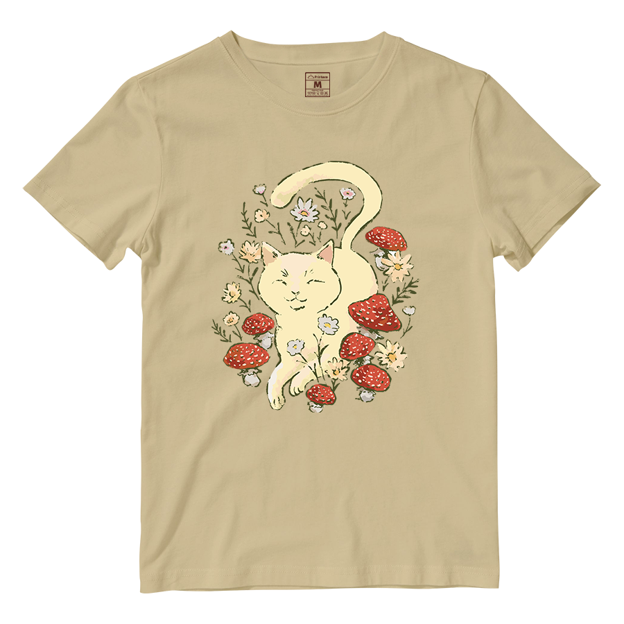 Cotton Shirt: Cottagecore Cat