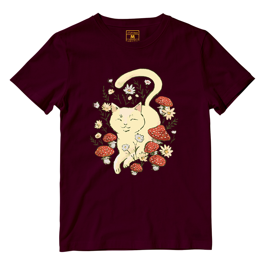 Cotton Shirt: Cottagecore Cat