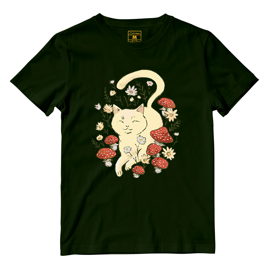 Cotton Shirt: Cottagecore Cat