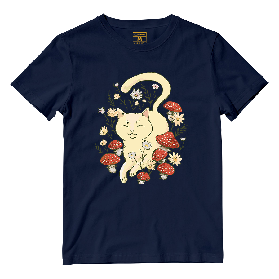 Cotton Shirt: Cottagecore Cat