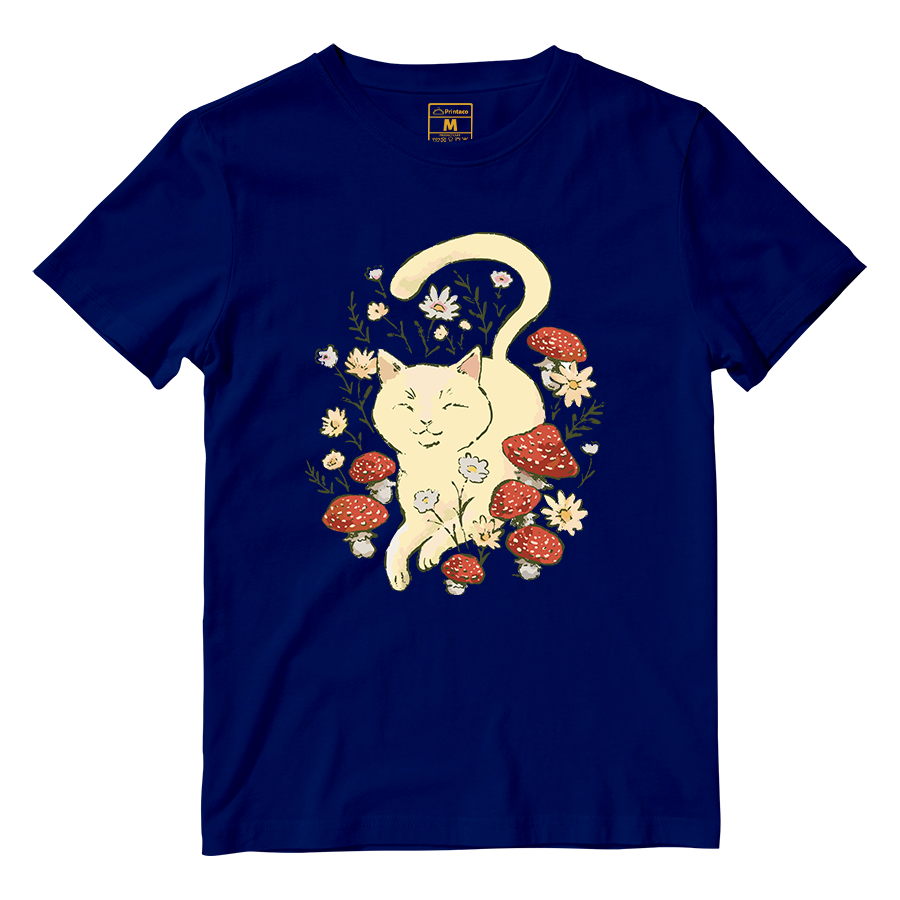 Cotton Shirt: Cottagecore Cat