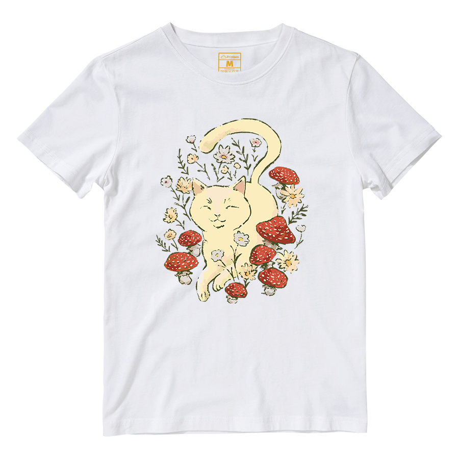 Cotton Shirt: Cottagecore Cat