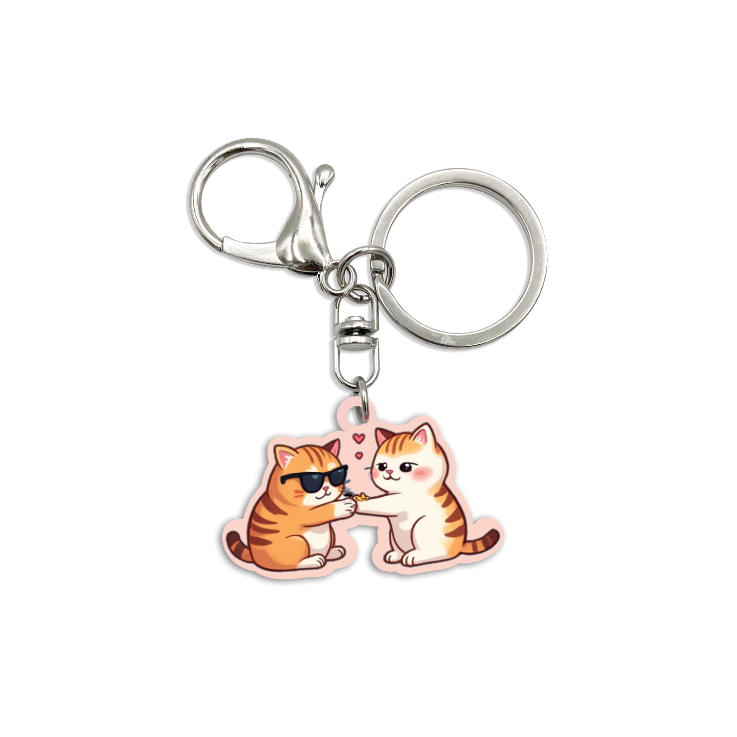 Acrylic Bag Charm: Couple Cat