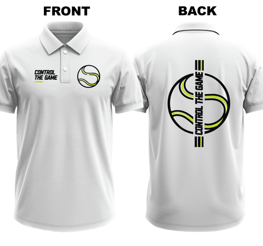 Drifit Polo Shirt: Cpntrol the Game (Front & Back)
