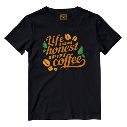 Cotton Shirt: Cup of Coffee Quote