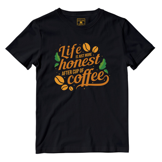 Cotton Shirt: Cup of Coffee Quote