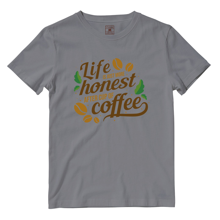 Cotton Shirt: Cup of Coffee Quote