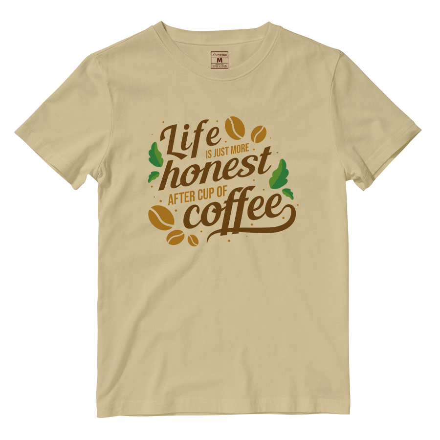 Cotton Shirt: Cup of Coffee Quote