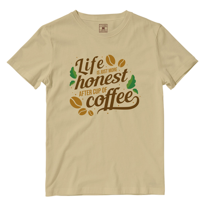 Cotton Shirt: Cup of Coffee Quote