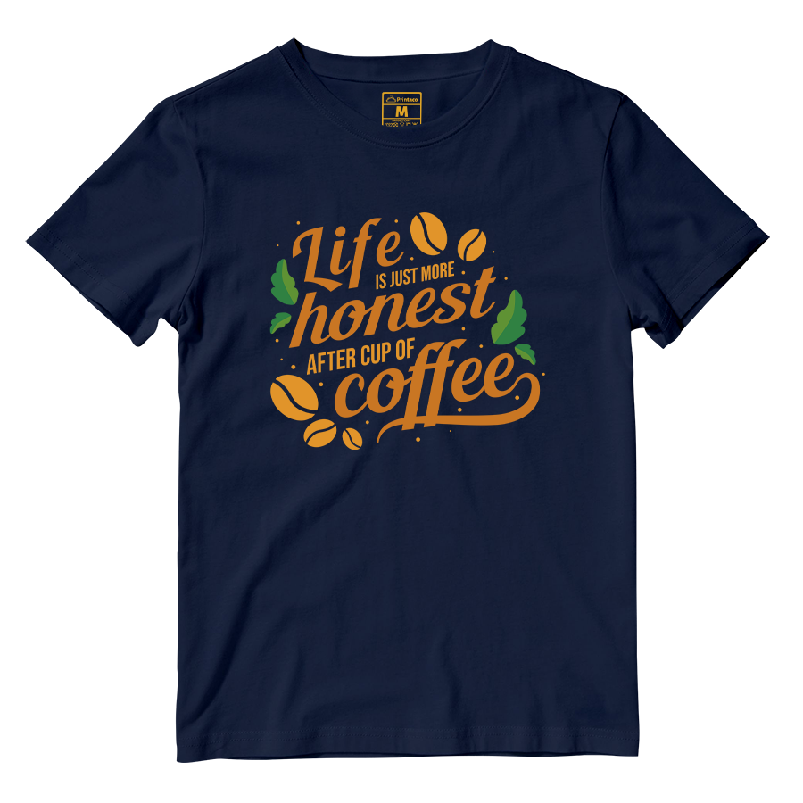 Cotton Shirt: Cup of Coffee Quote