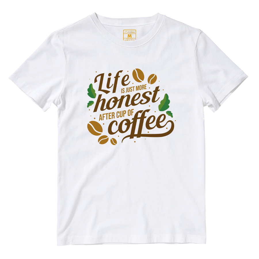 Cotton Shirt: Cup of Coffee Quote