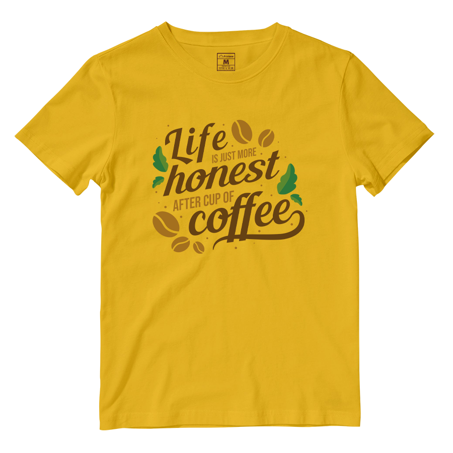 Cotton Shirt: Cup of Coffee Quote