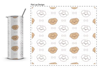 20oz. Slim Tumbler: Cute Dog