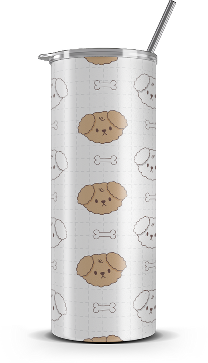 20oz. Slim Tumbler: Cute Dog