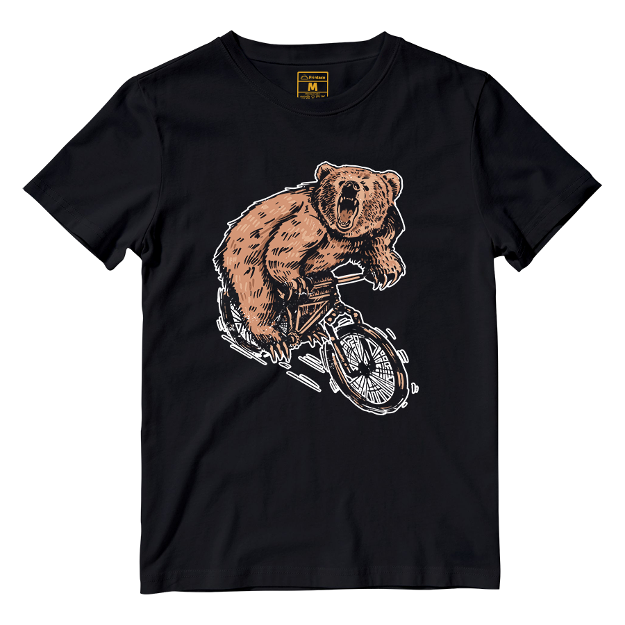 Cotton Shirt: Cyclist Bear