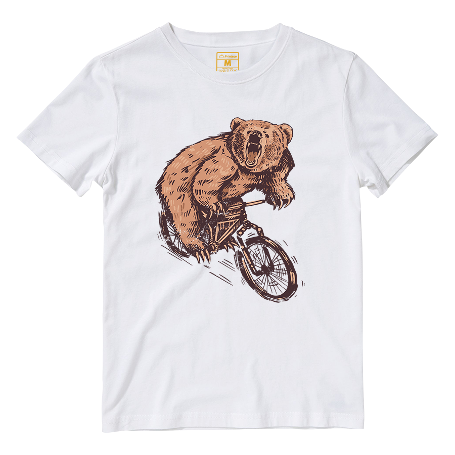 Cotton Shirt: Cyclist Bear