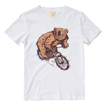 Cotton Shirt: Cyclist Bear