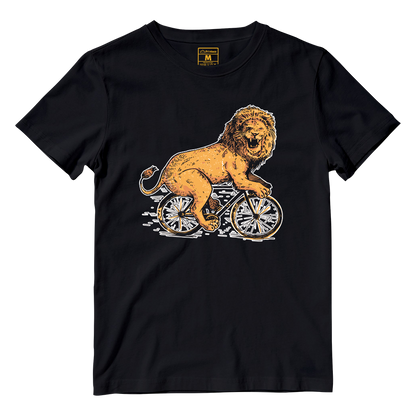 Cotton Shirt: Cyclist Lion