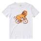 Cotton Shirt: Cyclist Lion